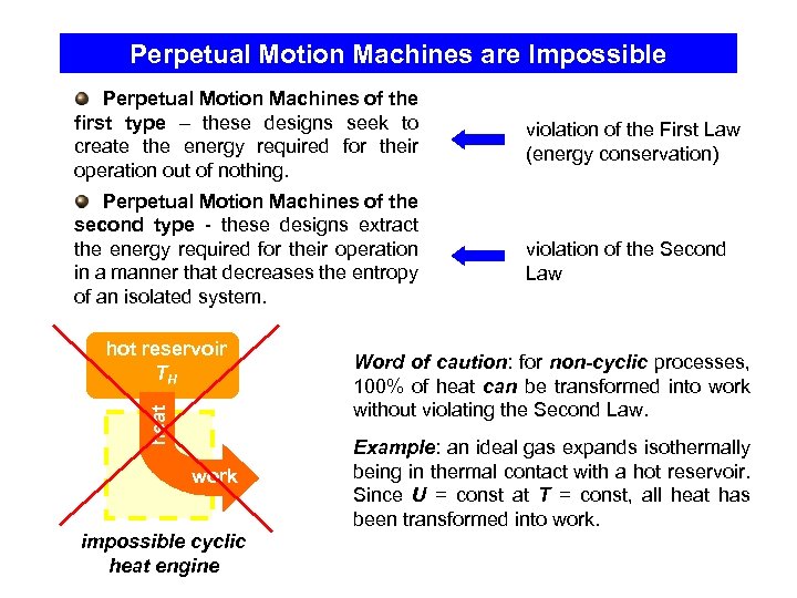 Perpetual Motion Machines are Impossible Perpetual Motion Machines of the first type – these