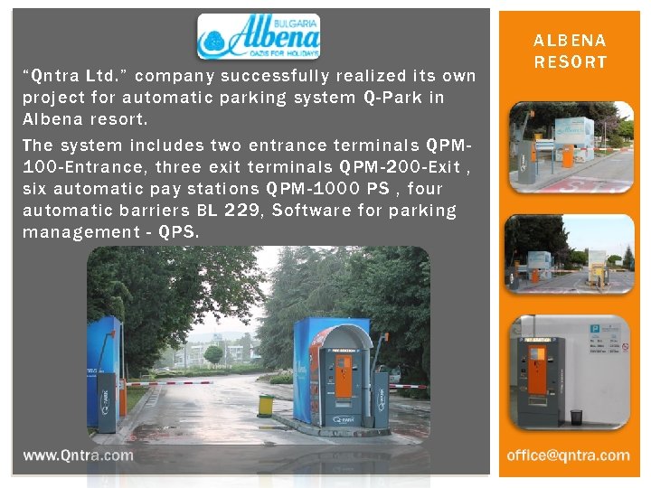“Qntra Ltd. ” company successfully realized its own project for automatic parking system Q-Park
