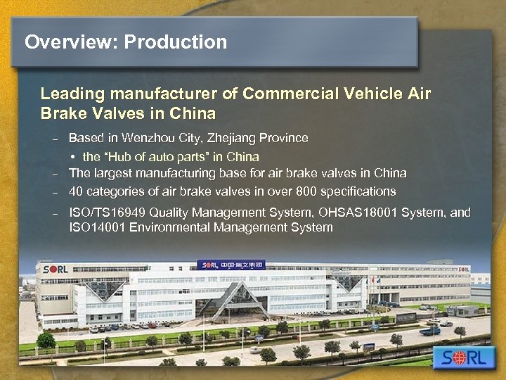 Overview: Production Leading manufacturer of Commercial Vehicle Air Brake Valves in China – –