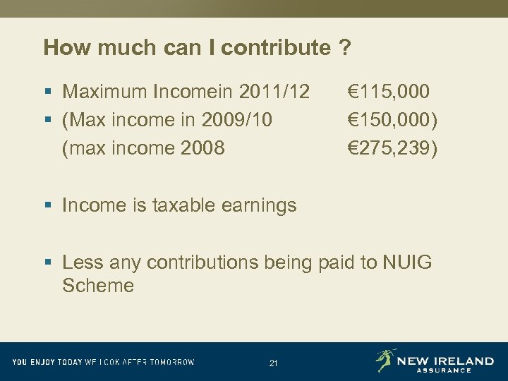 How much can I contribute ? § Maximum Incomein 2011/12 § (Max income in