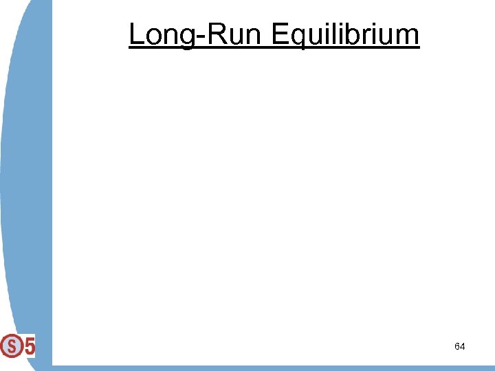 Long-Run Equilibrium 64 