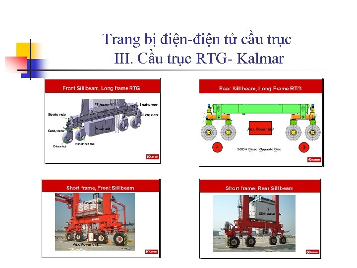 Trang bị điện-điện tử cầu trục III. Cầu trục RTG- Kalmar 