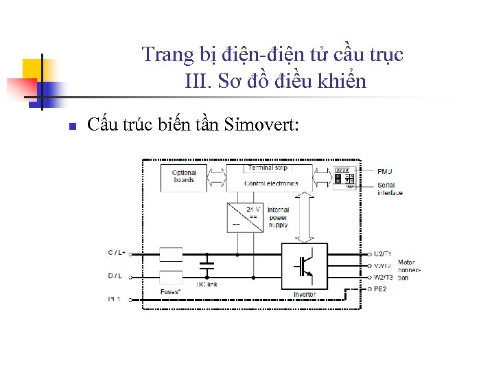 Trang bị điện-điện tử cầu trục III. Sơ đồ điều khiển n Cấu trúc