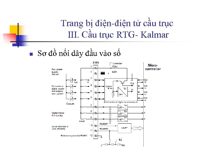 Trang bị điện-điện tử cầu trục III. Cầu trục RTG- Kalmar n Sơ đồ