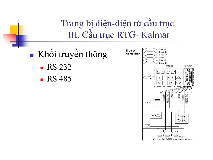 Trang bị điện-điện tử cầu trục III. Cầu trục RTG- Kalmar n Khối truyền