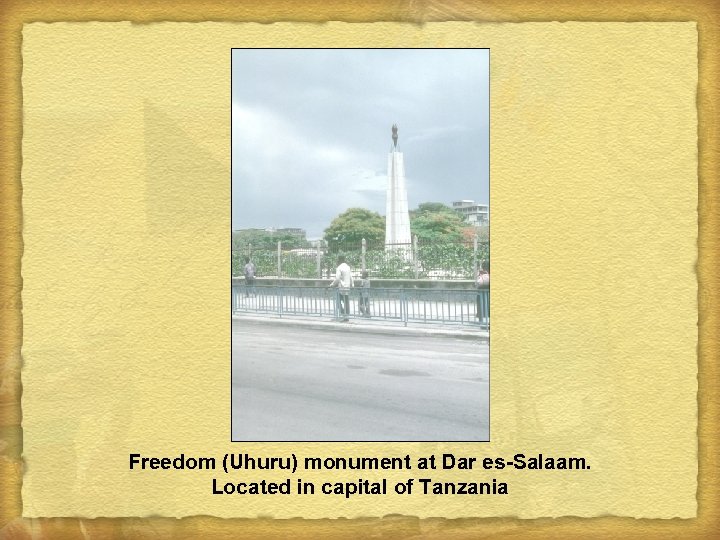 Freedom (Uhuru) monument at Dar es-Salaam. Located in capital of Tanzania 