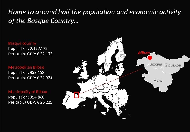 Home to around half the population and economic activity of the Basque Country… Basque