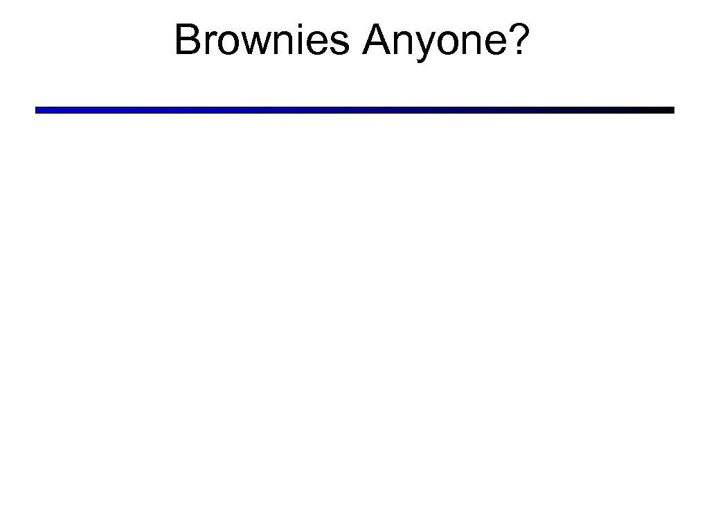 Brownies Anyone? 