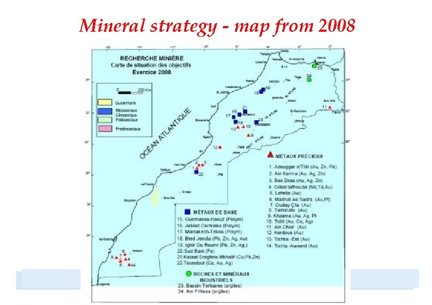 Mineral strategy - map from 2008 
