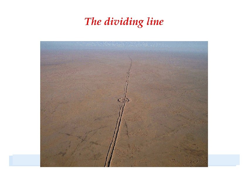 The dividing line 