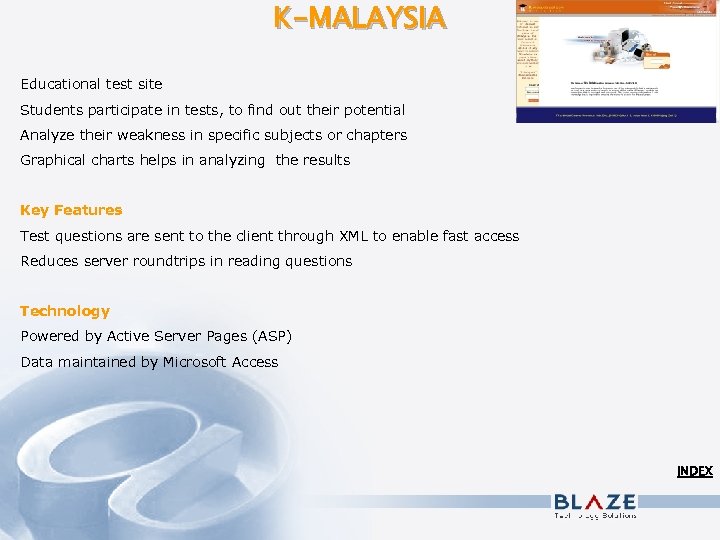 K-MALAYSIA Educational test site Students participate in tests, to find out their potential Analyze