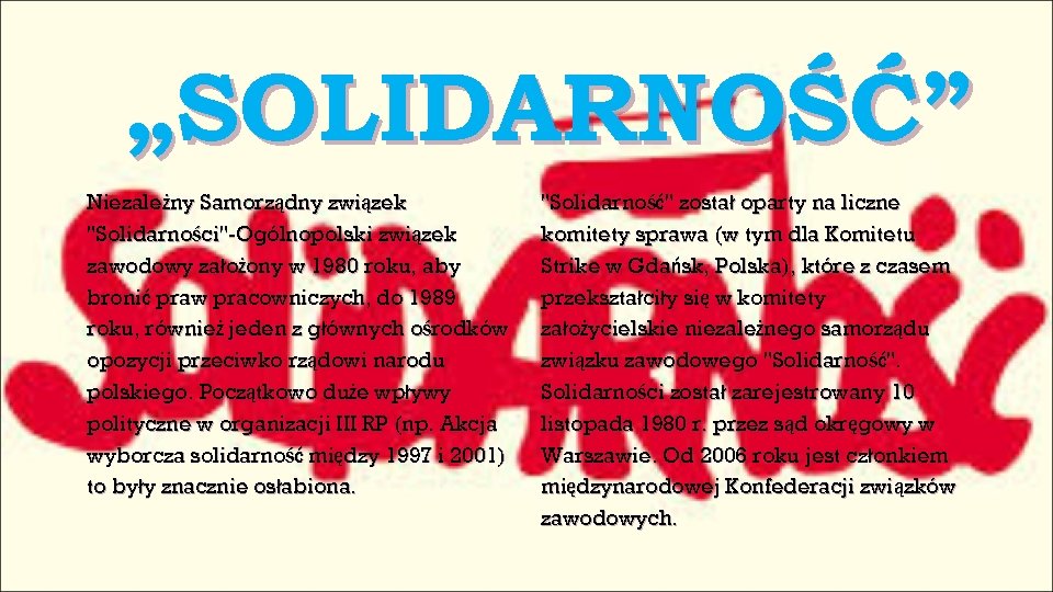 „SOLIDARNOŚĆ” Niezależny Samorządny związek 