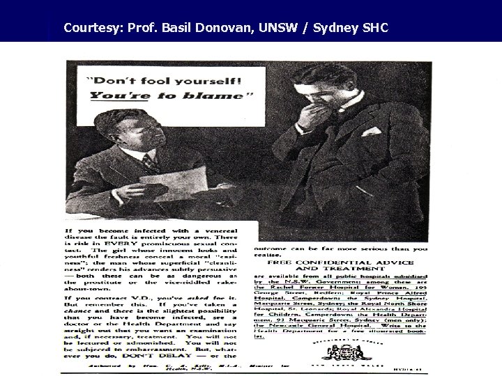 Courtesy: Prof. Basil Donovan, UNSW / Sydney SHC 