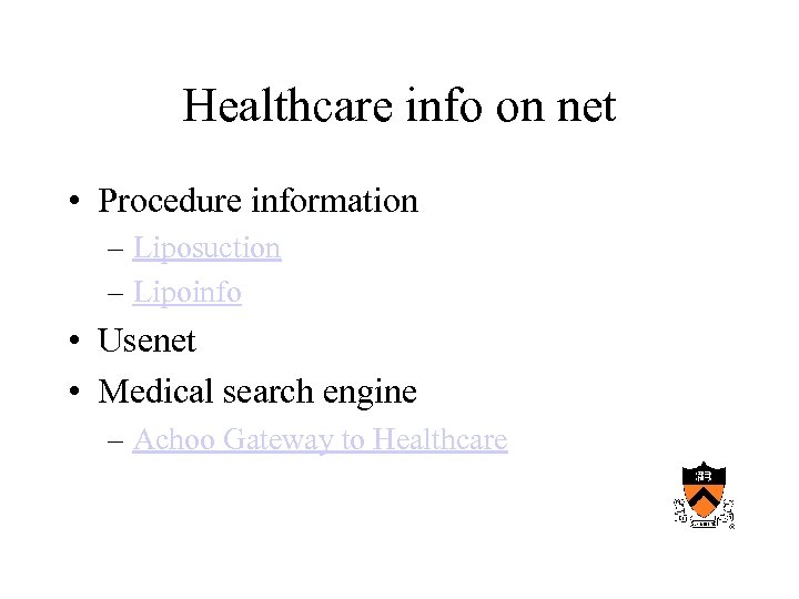 Healthcare info on net • Procedure information – Liposuction – Lipoinfo • Usenet •