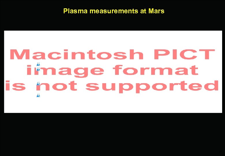 Plasma measurements at Mars 27 