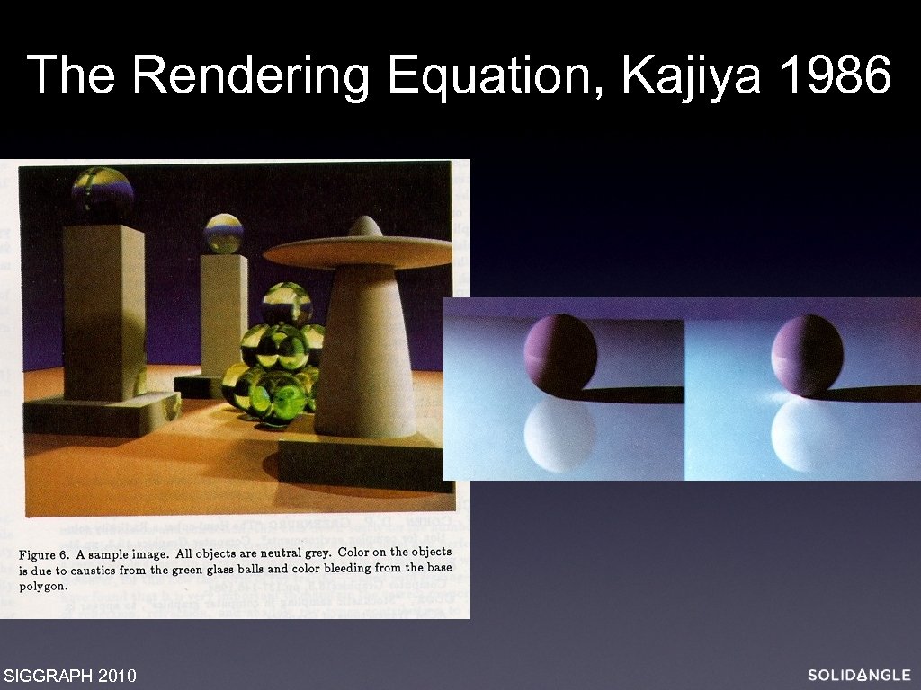 The Rendering Equation, Kajiya 1986 SIGGRAPH 2010 