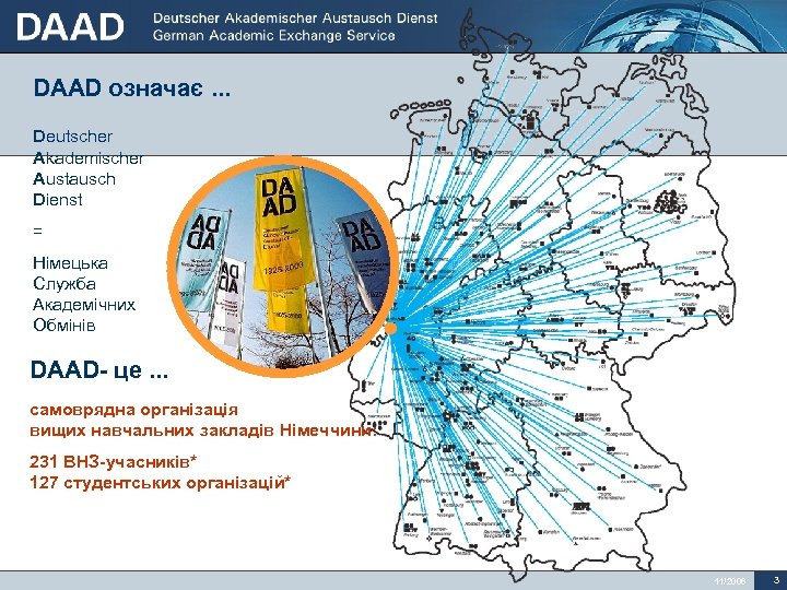 DAAD означає. . . Deutscher Akademischer Austausch Dienst = Німецька Служба Академічних Обмінів DAAD-