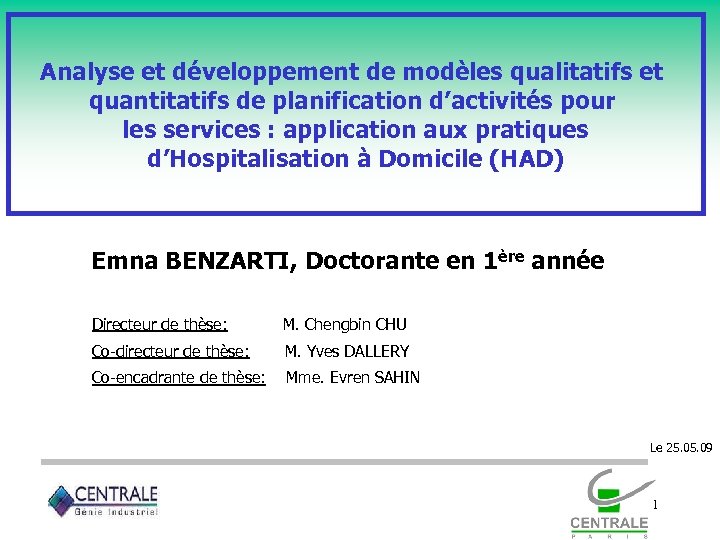 Analyse et développement de modèles qualitatifs et quantitatifs de planification d’activités pour les services