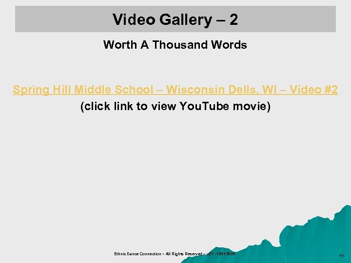 Video Gallery – 2 Worth A Thousand Words Spring Hill Middle School – Wisconsin