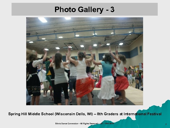 Photo Gallery - 3 Spring Hill Middle School (Wisconsin Dells, WI) – 8 th