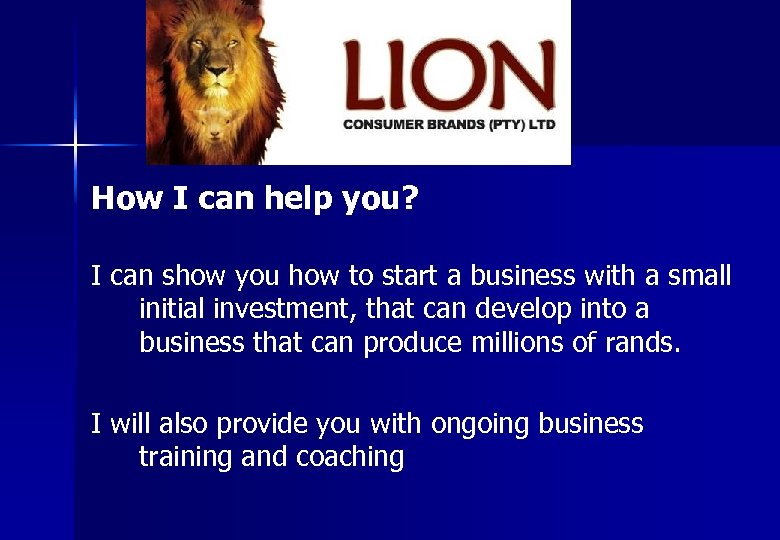 How I can help you? I can show you how to start a business