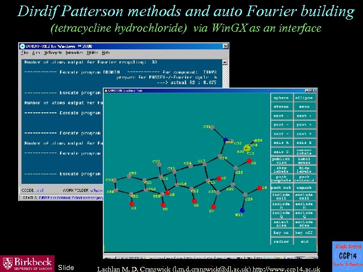 Dirdif Patterson methods and auto Fourier building (tetracycline hydrochloride) via Win. GX as an