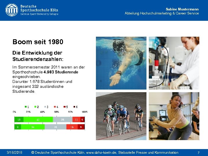 Sabine Mustermann Abteilung Hochschulmarketing & Career Service Boom seit 1980 Die Entwicklung der Studierendenzahlen: