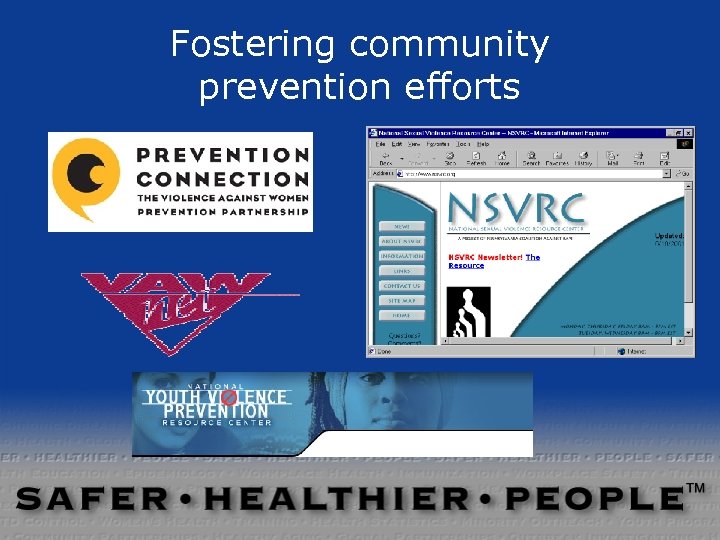 Fostering community prevention efforts 