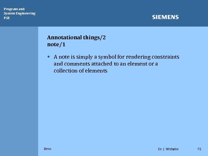 Program and System Engineering PSE Annotational things/2 note/1 § A note is simply a