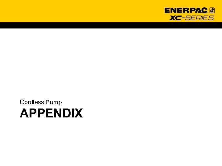 Cordless Pump APPENDIX 