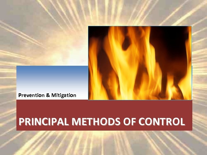 Prevention & Mitigation PRINCIPAL METHODS OF CONTROL 