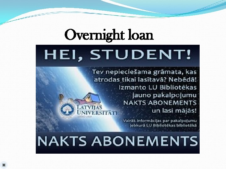 Overnight loan 