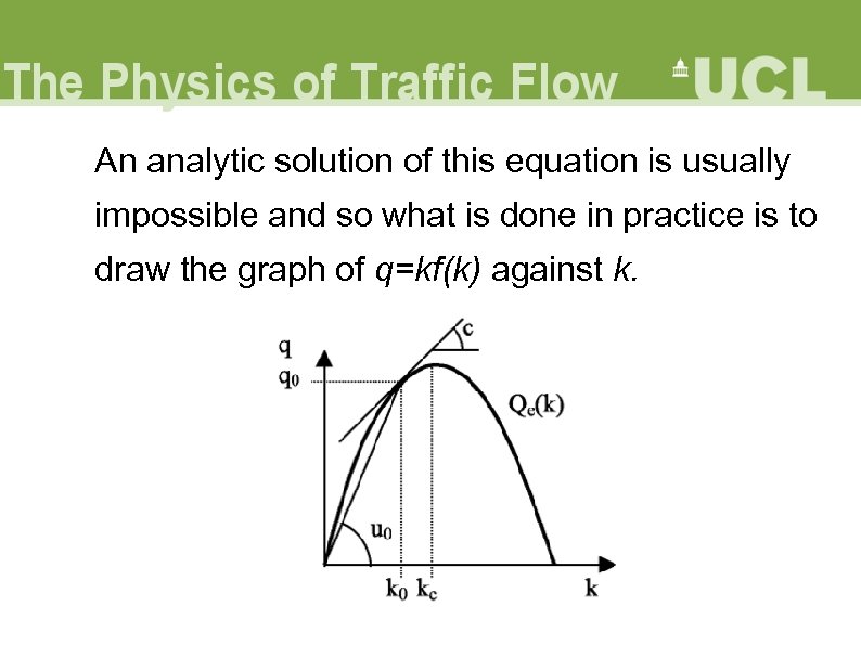 An analytic solution of this equation is usually impossible and so what is done