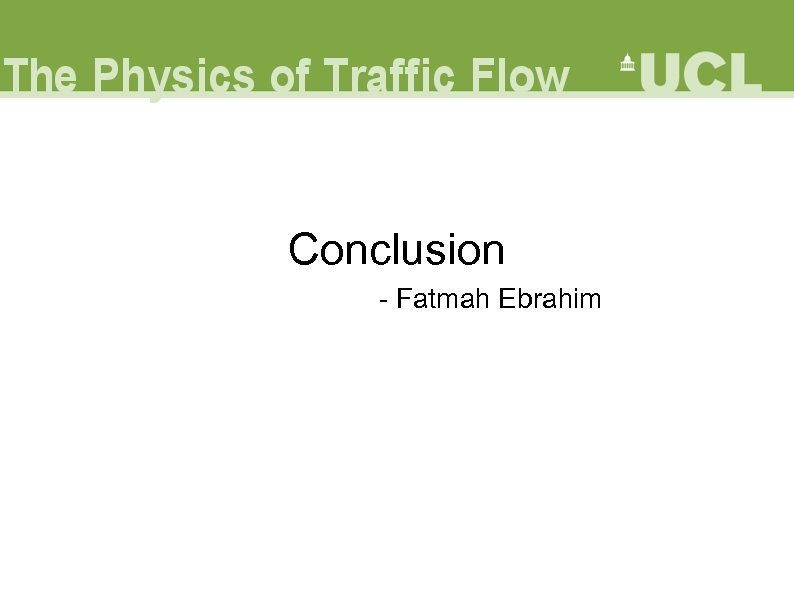 Conclusion - Fatmah Ebrahim 
