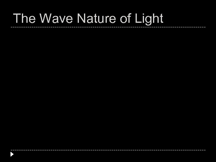 The Wave Nature of Light 