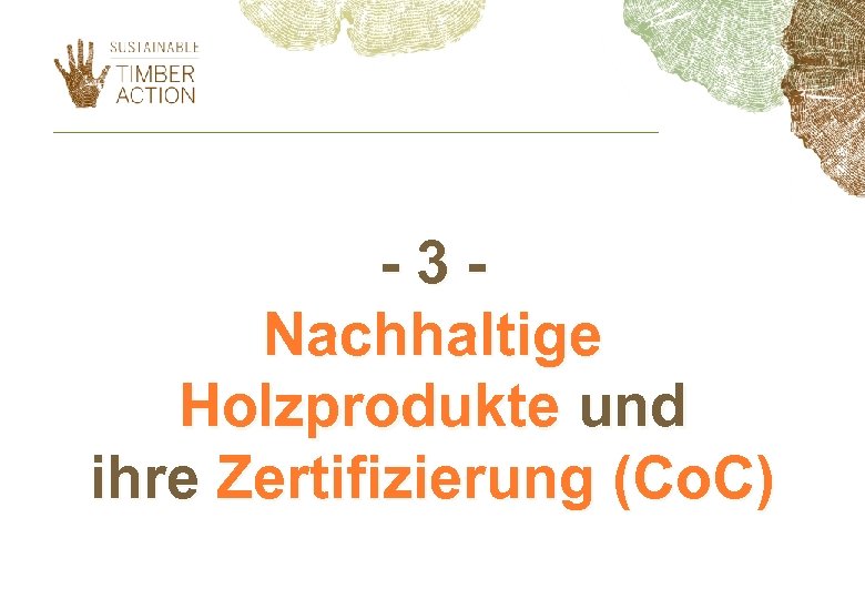 -3 Nachhaltige Holzprodukte und ihre Zertifizierung (Co. C) 