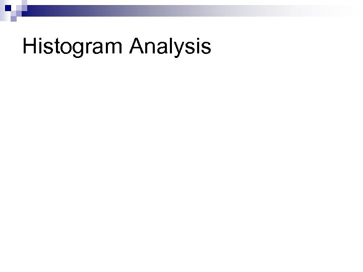 Histogram Analysis 