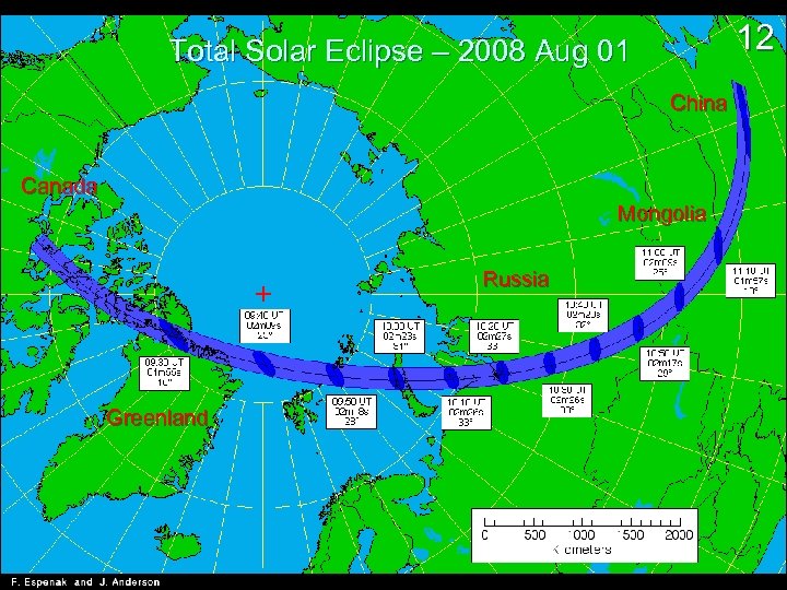 12 Total Solar Eclipse – 2008 Aug 01 China Canada Mongolia Russia Greenland 