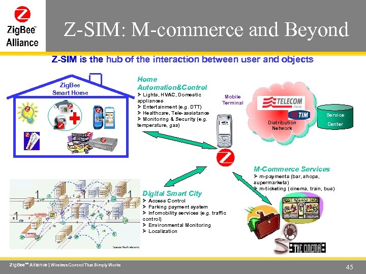 Z-SIM: M-commerce and Beyond Wireless Control That Simply Works Z-SIM is the hub of