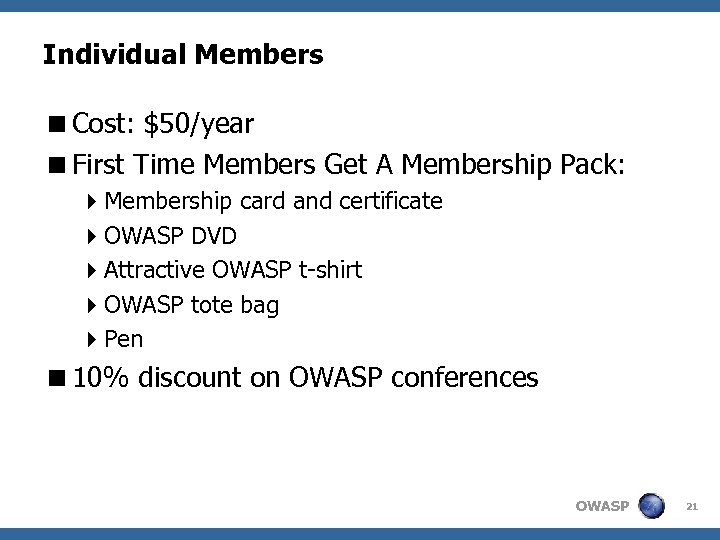 Individual Members <Cost: $50/year <First Time Members Get A Membership Pack: 4 Membership card