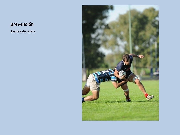 prevención Técnica de tackle 