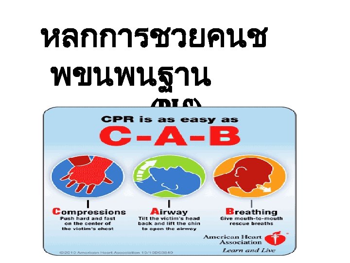 หลกการชวยคนช พขนพนฐาน (BLS) 