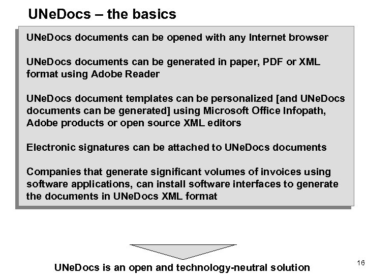 UNe. Docs – the basics UNe. Docs documents can be opened with any Internet