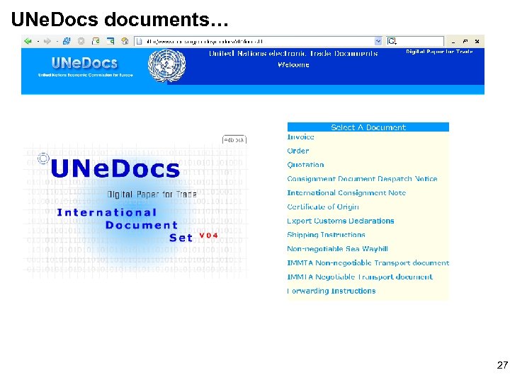 UNe. Docs documents… 27 