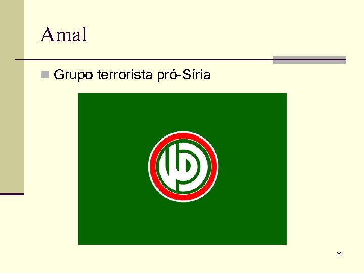 Amal n Grupo terrorista pró-Síria 34 