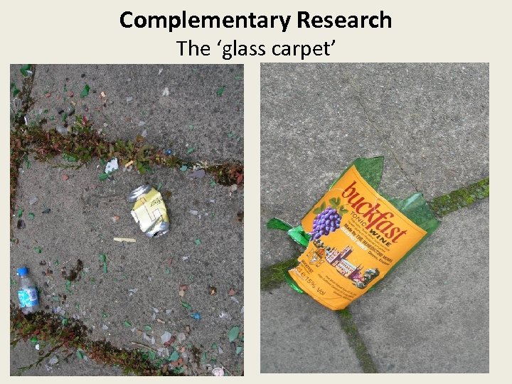 Complementary Research The ‘glass carpet’ 