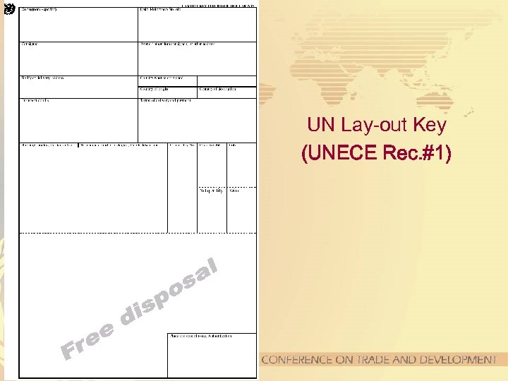UN Lay-out Key (UNECE Rec. #1) 
