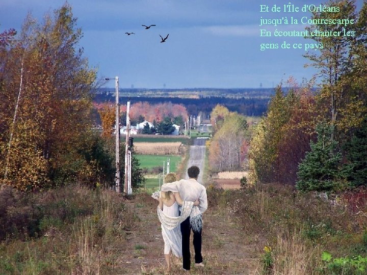 Et de l'Île d'Orléans jusqu'à la Contrescarpe En écoutant chanter les gens de ce