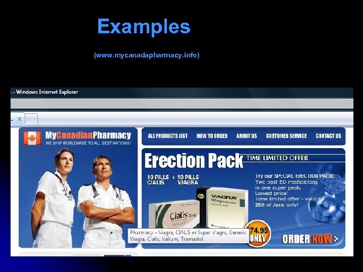 Examples (www. mycanadapharmacy. info) 