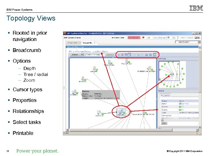 IBM Power Systems Topology Views § Rooted in prior navigation § Breadcrumb § Options